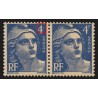 n°717b, variété "4 sans F", Marianne de Gandon 4fr outremer, neuf ** - TB