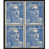n°718A, variété "bonnet bleu", Marianne de Gandon 4fr50 bleu, neufs ** SUPERBE