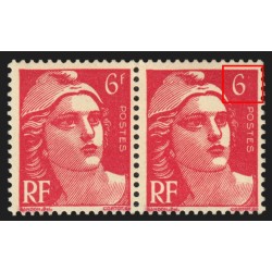 n°721Af, variété "6 F sans F" tenant à normal, neufs ** sans charnière SUPERBE