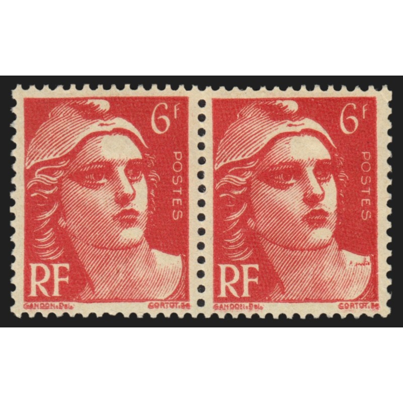 n°721a, variété "mèches reliées" tenant à normal, neufs ** - SUPERBE