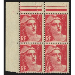 n°721A, variété "pli accordéon", 6fr rose-carminé, neufs ** - SUPERBE