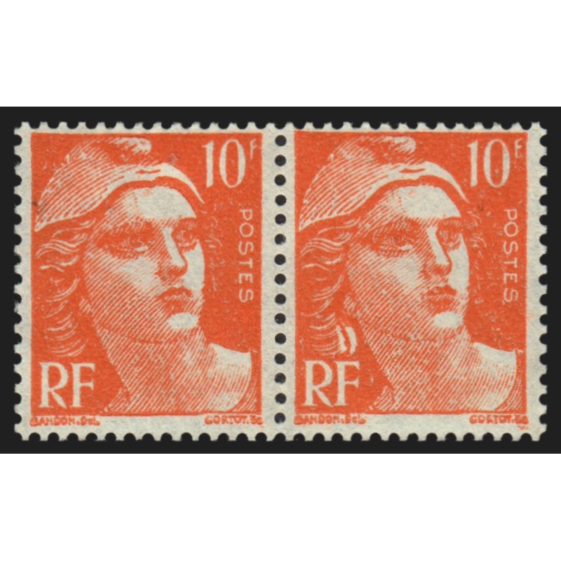 n°722a, variété "boucle d'oreille" tenant à normal, neufs ** - SUPERBE