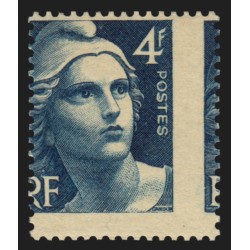 n°725e, variété "piquage à cheval", 4fr bleu, neuf * - SUPERBE