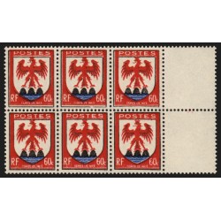 n°758, variété "impression couleur noire décalée", neufs ** - SUPERBE