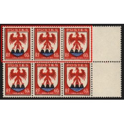 n°758, variété "impression couleur noire décalée", neufs ** - SUPERBE