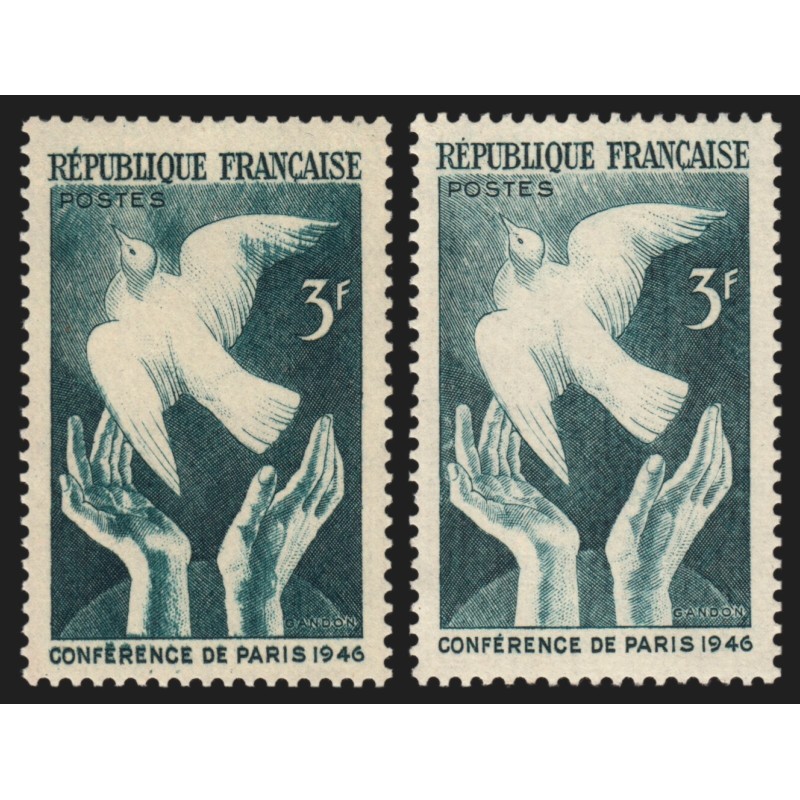 n°762, variété "mains sales, surencrage", neufs ** sans charnière - SUPERBE
