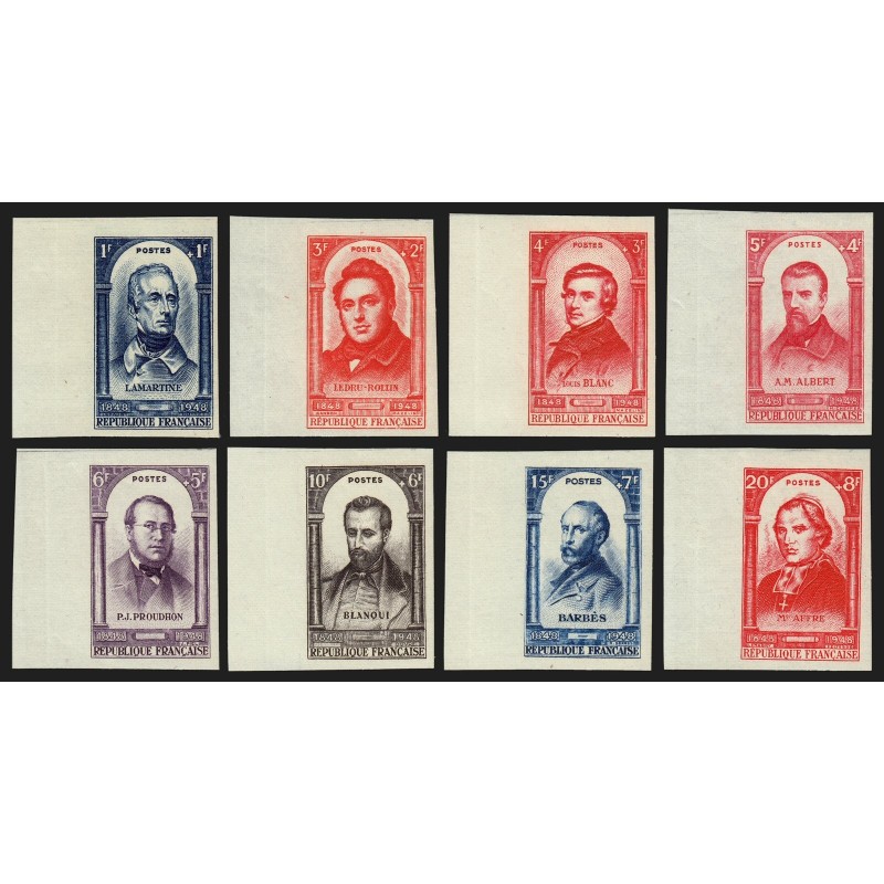 n°795/802, essais de couleurs non-dentelés, série complète, neufs ** - SUPERBE