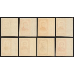n°795/802, essais de couleurs non-dentelés, série complète, neufs ** - SUPERBE