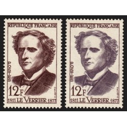 n°1147a, variété "brun-noir" + normal, Le Verrier, neufs ** - SUPERBE