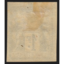 n°82b, émission Granet, non-dentelé, Sage 1fr vert-bronze, neuf * - TB