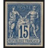 n°90d, émission Granet, non-dentelé, Sage 15c bleu, neuf * avec charnière - TB