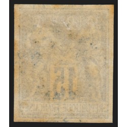 n°90d, émission Granet, non-dentelé, Sage 15c bleu, neuf * avec charnière - TB