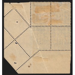 n°90, variété "piquage oblique par pliage" coin de feuille, neuf **/*