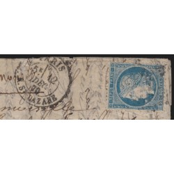 Ballon monté "La Ville de Paris", 12/DEC./1870 pour Marseille - TB - Certificat