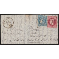 Boule de Moulins, obli GC 2250 Martigues, affranchissement complet - Certificat