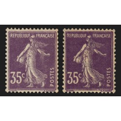 n°142/142d, Semeuse 35c violet + papier GC, neufs ** sans charnière - SUPERBE