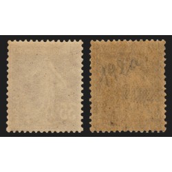 n°142/142d, Semeuse 35c violet + papier GC, neufs ** sans charnière - SUPERBE