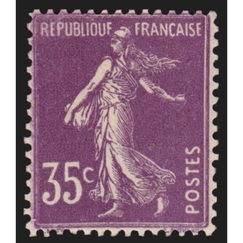 n°142b, Semeuse 35c violet, Type II, neuf ** sans charnière, signé JF.BRUN - TB
