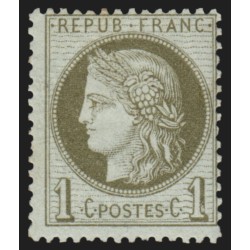 n°50a, Cérès 1c vert-bronze, neuf * légère trace de charnière - TB