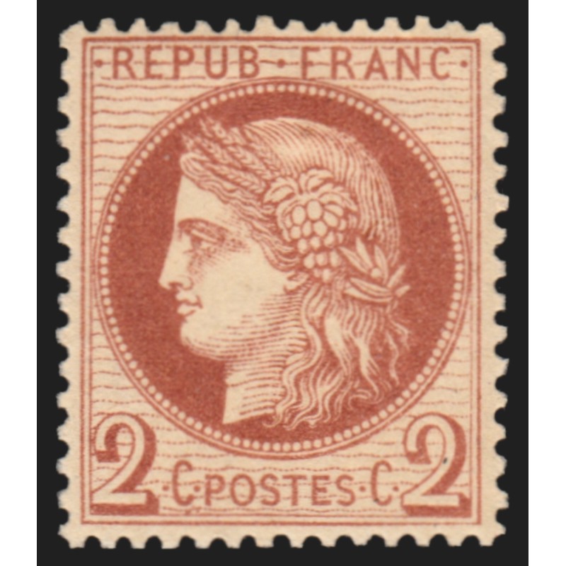 n°51, Cérès 2c rouge-brun, neuf * avec charnière - SUPERBE