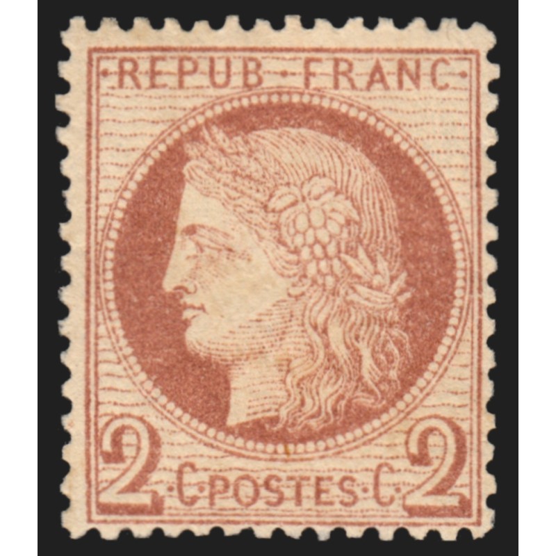 n°51, Cérès 2c rouge-brun, neuf * infime trace de charnière - TB