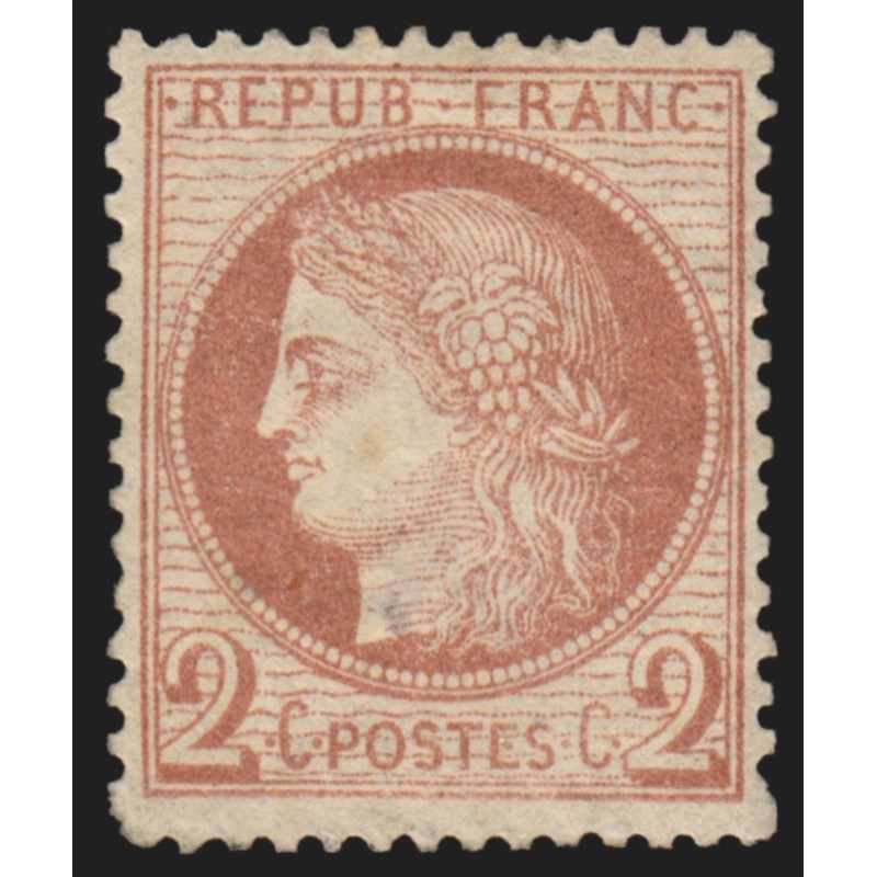n°51, Cérès 2c rouge-brun, neuf * avec légère trace de charnière - TB D'ASPECT