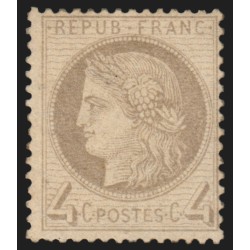 n°52, Cérès 4c gris, neuf ** sans charnière, gomme non-originale - TB