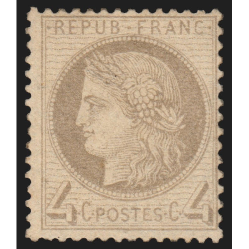 n°52, Cérès 4c gris, neuf ** sans charnière, gomme non-originale - TB