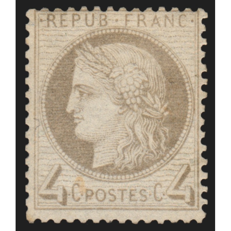n°52, Cérès 4c gris, neuf * infime trace de charnière, quasi ** - TB