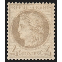 n°52, Cérès 4c gris, neuf * avec charnière - TB