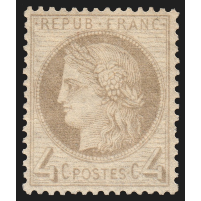 n°52, Cérès 4c gris, neuf * avec charnière - TB
