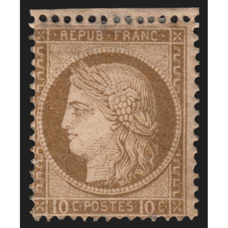 n°54, Cérès 10c brun sur rose, neuf * avec petite charnière, GNO - TB