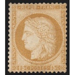 n°55, Cérès 15c bistre, neuf * avec charnière - B/TB