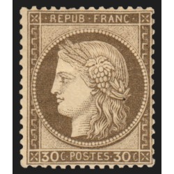 n°56, Cérès 30c brun, neuf * avec charnière - TB