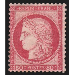 n°57, Cérès, 80c rose, neuf * avec charnière - TB