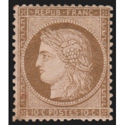 n°58, Cérès 10c brun sur rose, neuf * trace de charnière - B/TB