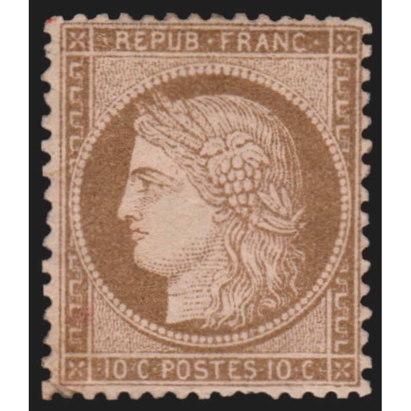 n°58, Cérès 10c brun sur rose, neuf * trace de charnière - B/TB