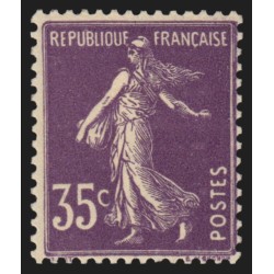 n°142b, Semeuse 35c violet, Type II, neuf ** sans charnière - TB