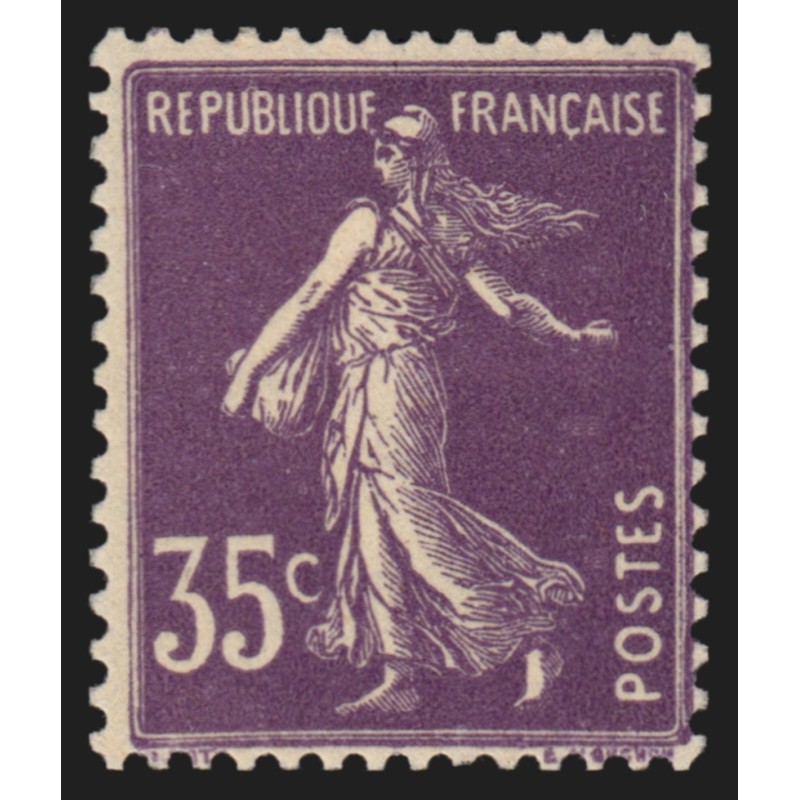 n°142b, Semeuse 35c violet, Type II, neuf ** sans charnière - TB