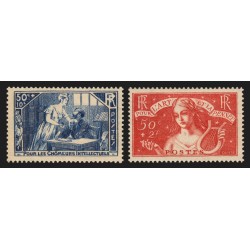 n°307/308, Chômeurs intellectuels 1935, neufs ** sans charnière - TB