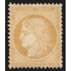 n°59, Cérès 15c bistre, neuf * légère trace de charnière GNO - B/TB