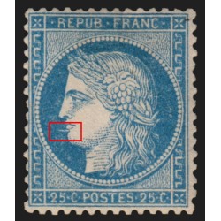 n°60A, variété "à la cigarette", Cérès 25c bleu, neuf ** sans charnière - TB