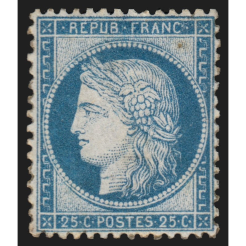n°60C, Cérès 25c bleu, Type III, neuf * gomme GNO, signé JF.BRUN - TB