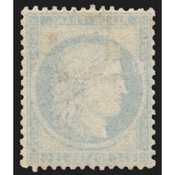 n°60Ca, Cérès 25c bleu-foncé, Type III, neuf * trace de charnière - TB