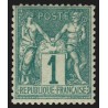 n°61, Sage 1c vert, Type I, neuf * avec légère trace de charnière - B/TB