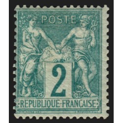 n°62, Sage 2c vert, Type I, neuf * avec charnière, signé CALVES - TB