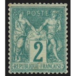 n°62, Sage 2c vert, Type I, neuf * légère trace de ch. signé JF.BRUN - B/TB