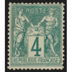 n°63, Sage 4c vert, Type I, neuf * avec trace de charnière - TB