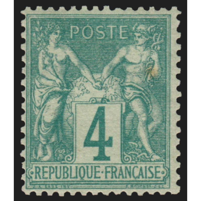n°63, Sage 4c vert, Type I, neuf * avec charnière - B/TB