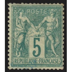 n°64, Sage 5c vert, Type I, neuf * avec charnière GNO - BEAU D'ASPECT